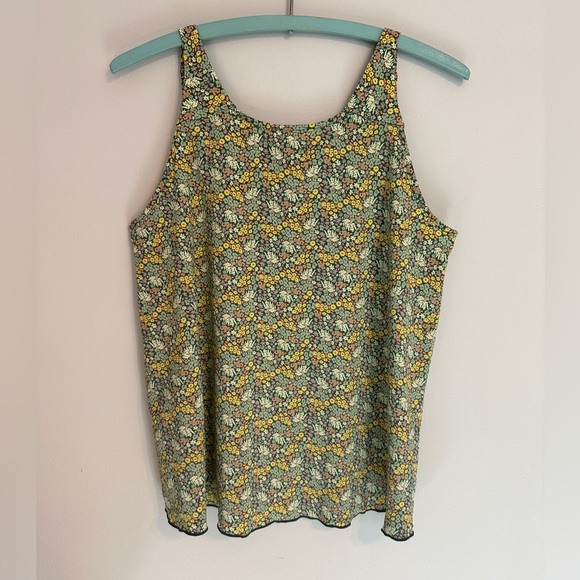 EUC • Toad & Co • Sunkissed Tank in Green and Yellow Micro Floral Print - Picture 6 of 6